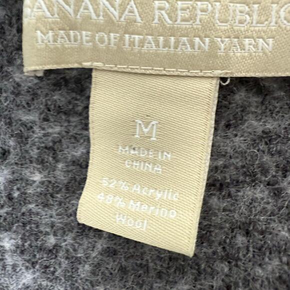 Banana Republic Gray Wool Blend Button Front Long Cardigan Sweater M - Picture 6 of 9